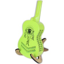 Ukulele Için Şeffaf Akor Tablosu, Yan ve Arkaya Yapıştırılabilir