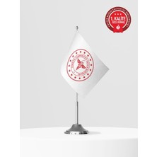 Bilsan Sağlık Bakanlığı Tekli Masa Bayrağı Set - Saten Kumaş