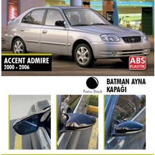 Tuning Vadisi Hyundai Accent Admire Batman Yarasa Ayna Kapağı Parlak Siyah 2003-2006
