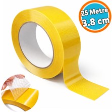 Nzb 25 Metre Çift Taraflı Takviyeli (1 Adet) 38 mm Güçlü Yapışkanlı Fileli Kaydırmaz Halı Bandı Kilim Paspas