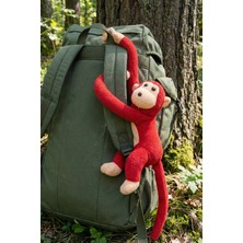 Rozitoys Elleri Yapışan Oyun ve Uyku Arkadaşı Peluş Maymun Kırmızı