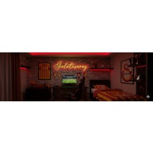 Neonled Galatasaray Taraftar Neon LED Yazı Dekoratif Aydınlatma (120X39CM)