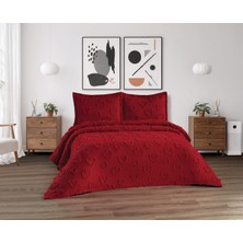 D'niss Home Kalp Desenli 3 Parça Çift Kişilik Yatak Örtüsü