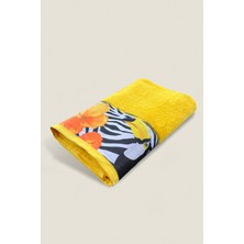 Ellaline Desenli Banyo Havlusu %100 Pamuk Sertifikalı 75X150CM - Sarı (1 Adet)