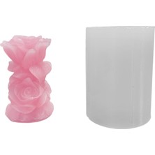 Tahtakale Toptancı Silikon 3D Vazo Formlu Gül Mum Kalıbı