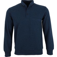 Modarar Erkek Kazak Normal Kesim Yakalı Indigo Renk RAR01396