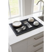 27X37 cm Kauçuk Bar Mat, Bulaşık Kurutma Matı, Tencere Altlığı, Cam Kenarı Saksı Altlığı
