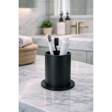 Hızır Mat Siyah Renk, Pirinç Diş Fırçalık, Ağır Pirinç Gövde, Modern & Lüks Banyo Tasarımı