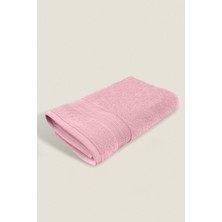 Ellaline Banyo Havlusu %100 Pamuk Sertifikalı Elmas Desen Bordürlü 70X130CM - Pembe (1 Adet)