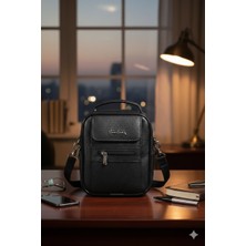 Pierre Cardin 01PC001422 Erkek El ve Omuz Çantası Siyah Çok Bölmeli Günlük Kullanım Çantası