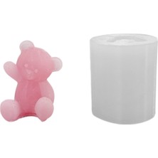 Tahtakale Toptancı Silikon 3D El Sallayan Sevimli Ayıcık Mum Kalıbı