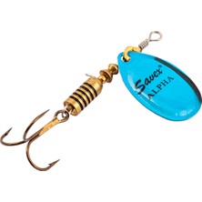 Savex Alabalık Turna Döner Olta Kaşık - Alpha - Platium Mavi - No:3