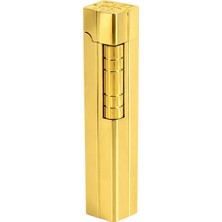 Zenit Slim Kare Metal Çakmak - Gold Kaplama - Ince ve Şık Tasarım