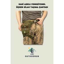 Outdoorun Haki Askılı Fonksiyonel Üçgen Silah Taşıma Çantası