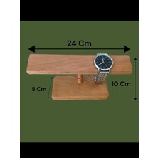 Doğal Kayın Ağacı Ahşap Saat ve Takı Standı, Şık ve Kullanışlı Tasarım