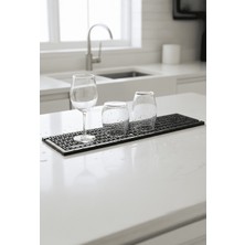 40X12 cm Kauçuk Bar Mat, Bulaşık Kurutma Matı, Tencere Altlığı, Cam Kenarı Saksı Altlığı