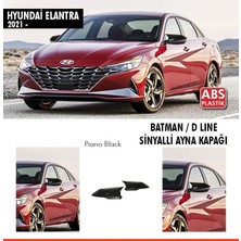 Tuning Vadisi Hyundai Elantra Sinyalli Batman Yarasa Ayna Kapağı Piano Black / 2021 Sonrası Elentra