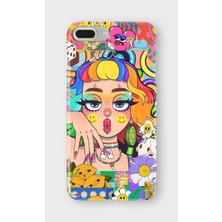 Lelia iPhone 7/8 Plus Uyumlu Baskılı Şeffaf Telefon Kılıfı | Koleksiyon: Chromatica Aura