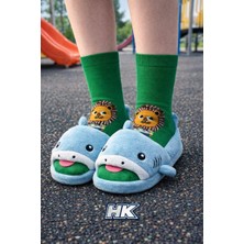 3'lü Hk Çizgi Film Desenli Çocuk Çorabı