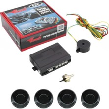 Inwells 18MM E20 Sesli Park Sensörü 4 Lü Siyah Geri Vites Park Destek Sistemi Araç Park Sensörü Seti