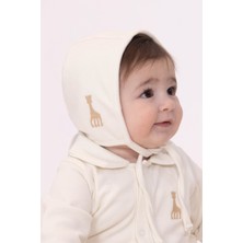 Little Gusto Sophie La Girafe Organik Pamuk Bebek Ekru Ingiliz Şapka