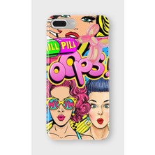 Lelia iPhone 6/6s Plus Uyumlu Baskılı Şeffaf Telefon Kılıfı | Koleksiyon: Queenmode Femme