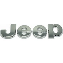 Jeep Krom Metal Logo Kaput, Bagaj Logosu