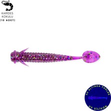 Silikon Kurt Yem - 1g 50MM - Fishack Wormix - 10 Adet - Purple - Uv Silikon