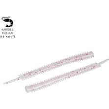 Silikon Kurt Yem - Lrf Yem - 1g 70MM - Fishack Wormix - 10 Adet - White