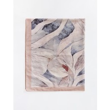 Jimmy Key Kahverengi Çiçek Desenli Dokuma Şal