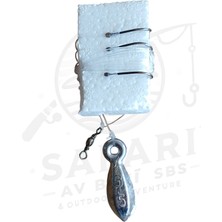 SAFARİ AV BAYİ SBS 3 Iğneli Dip Takımı - Fırdöndü Kurşunlu Hazır Beden