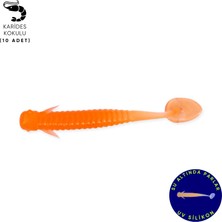 Silikon Kurt Yem - 1g 50MM - Fishack Wormix - 10 Adet - Orange - Uv Silikon
