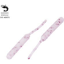 Silikon Kurt Yem - Lrf Yem - 1g 52MM - Fishack Wormix - 10 Adet - White