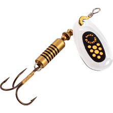 Savex Alabalık Turna Döner Olta Kaşık - Black Fury - Sarı/gümüş - No:1