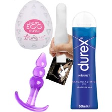 Durex Hisset Pürüzsüz Hazlar 50 ml Jel + Analplug + Egg Mas.türbatör "ikili Zevkseti" C-8085-CAMAN3