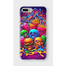 Lelia iPhone 6/6s Plus Uyumlu Baskılı Şeffaf Telefon Kılıfı | Koleksiyon: Snacktoon Delight