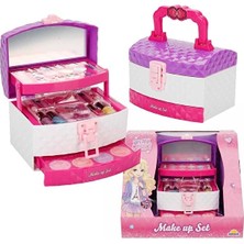 Yıldız Dükkan 3 Katlı Çantalı Makyaj Güzellik Seti Kız Çocuk Oyuncak Makyaj Oyun Seti