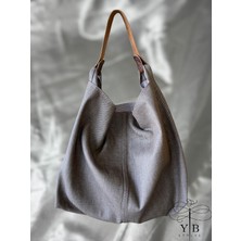 El Yapımı Kahverengi Kot Çanta