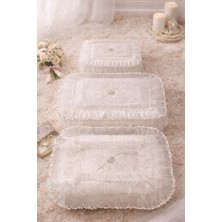 Hig Store 3'lü Prenses Figür Fransız Güpür Çeyizlik Bohça Söz Nişan Gelin Damat Ultra Lüks Kadife  Hurç Seti