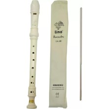 Eğlenceli ve Şık Blok Flüt Bej Bez Kılıfı LN-198A