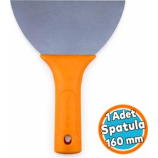 Nzb Plastik Saplı Spatula Sap Takmalı 160 mm Dayanıklı Paslanmaz Çelik Yüzey Çok Amaçlı Inşaat Spatulası