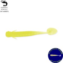 Silikon Kurt Yem - 1g 50MM - Fishack Wormix - 10 Adet - Fluo Green - Uv Silikon