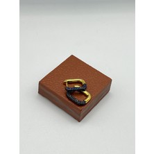 Badiva.co Lacivert Taşlı Küpe 1.2cm