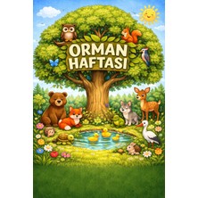 Promisebackdrop2 200X200 cm Orman Hatırası Okul Etkinlik Kumaş Pano