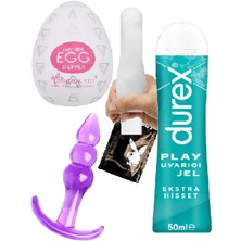Durex Play Ekstra Hisset 50 ml + Arkalı&önlü Hazseti: Analplug + Egg Mast.ürbatör C-8085-CAMAN3