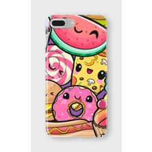 Lelia iPhone 6/6s Plus Uyumlu Baskılı Şeffaf Telefon Kılıfı | Koleksiyon: Snacktoon Delight