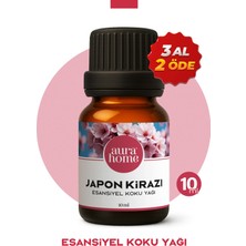 Aura Home Japon Kirazı Uçucu Koku Yağı 10 ml Esans Buhurdanlık Yağı Difüzör İçin Özel