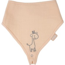 Hepta Collection Babyjem Emzik Askılı Müslin Önlük Somon