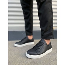 Zapatos JY165 Elite Bağcıklı Cilt Erkek Günlük Sneaker Ayakkabı Cbt - Siyah