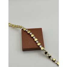 Badiva.co 14K Gold Kalpli Taşlı Vip Bileklik 17+2cm